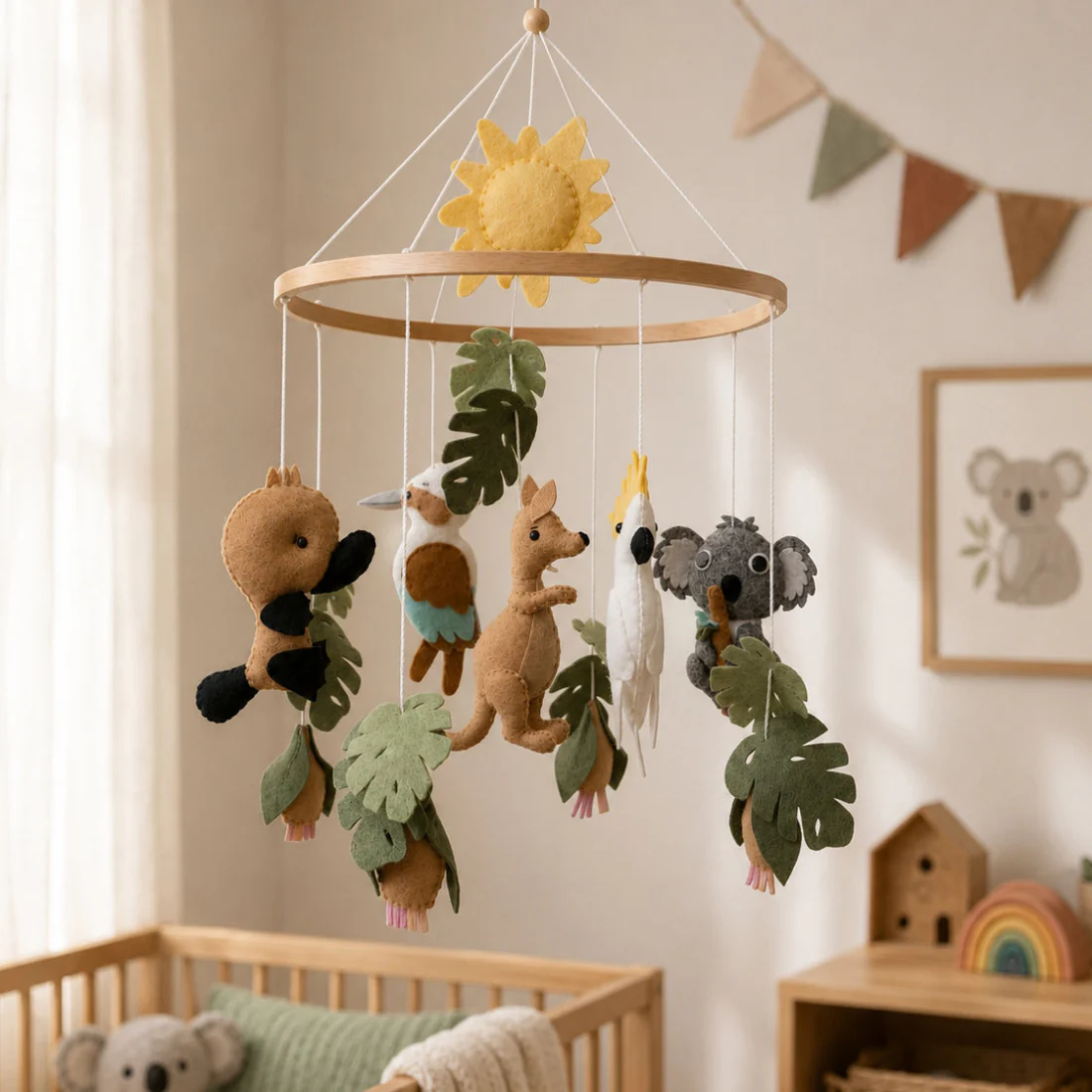 Aussie Friends Musical Baby Mobile