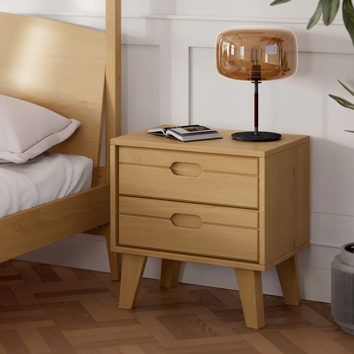 Ballet 2 Drawer Bedside Table - Image 2