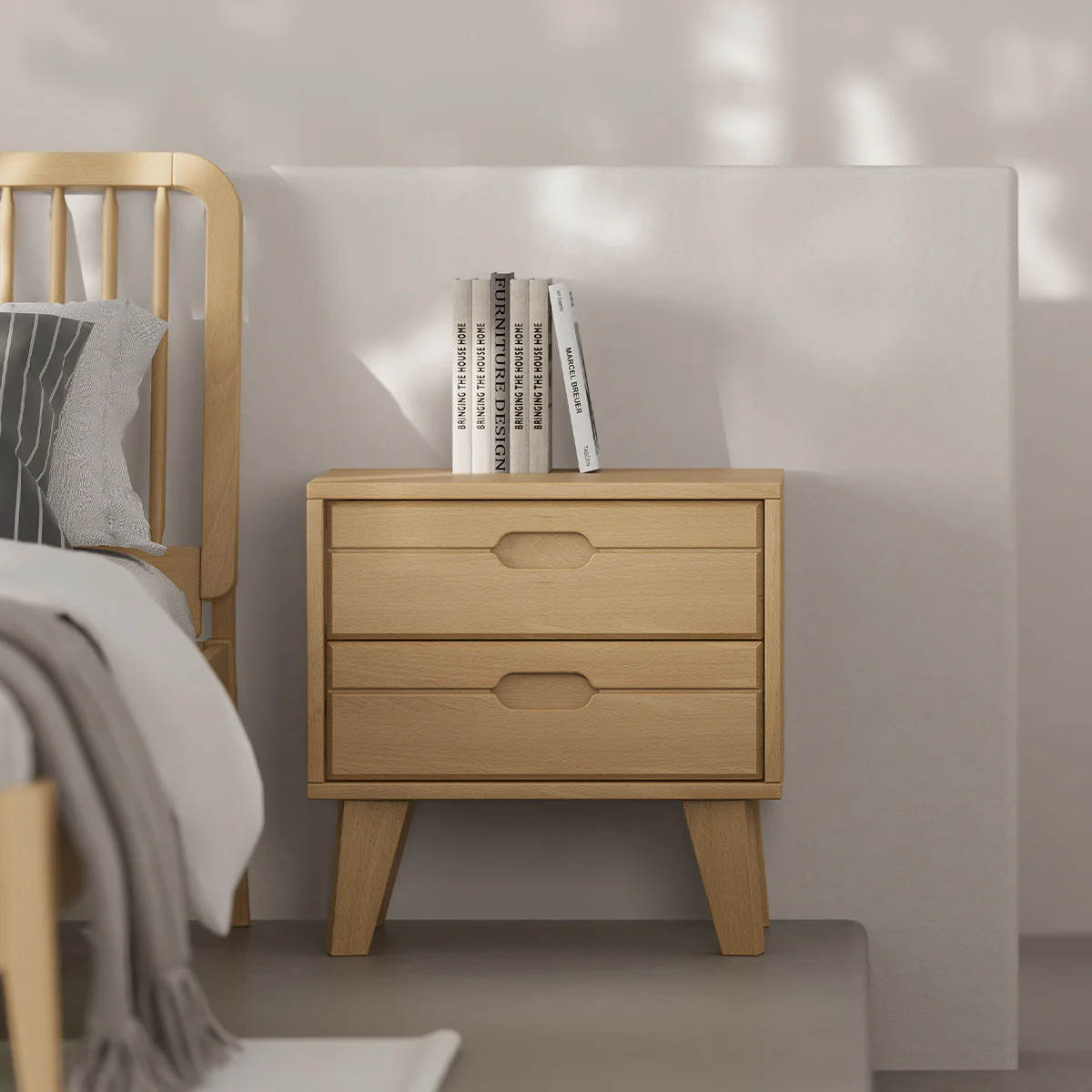 Ballet 2 Drawer Bedside Table - Image 3