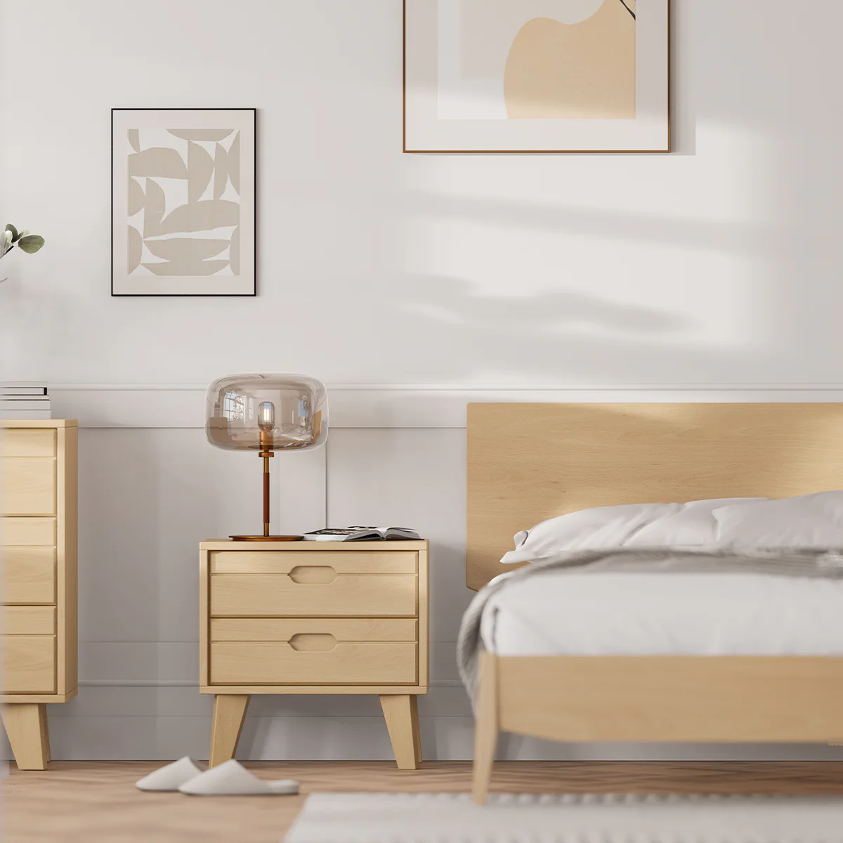 Ballet 2 Drawer Bedside Table - Image 4