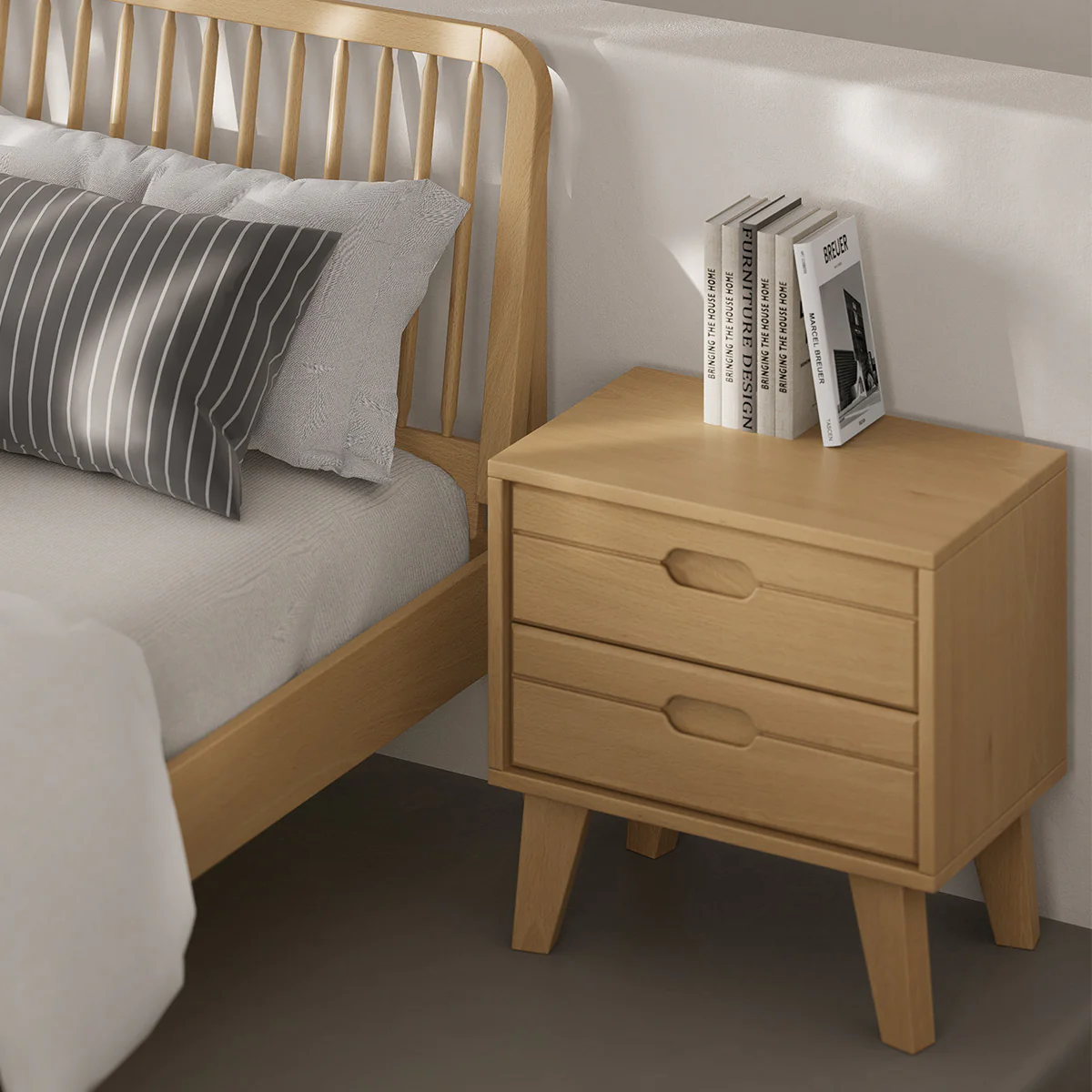 Ballet 2 Drawer Bedside Table - Image 5