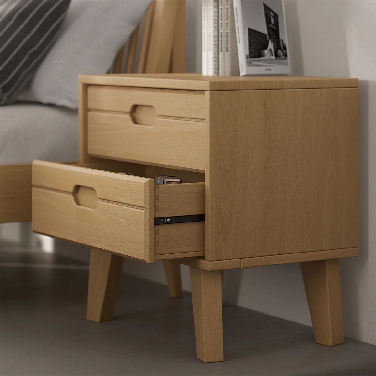 Ballet 2 Drawer Bedside Table - Image 7