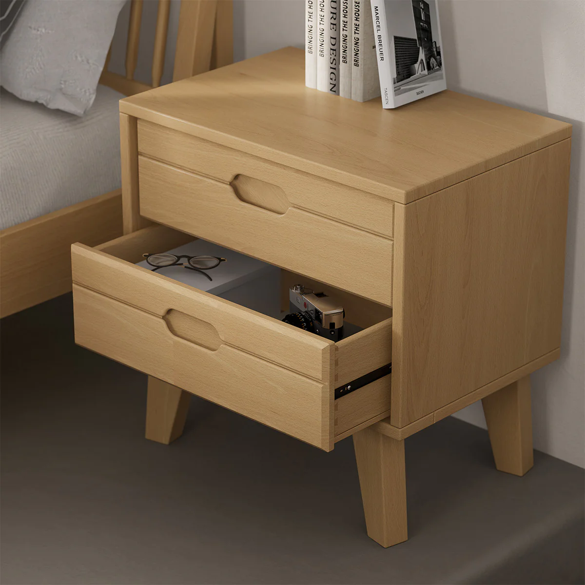 Ballet 2 Drawer Bedside Table - Image 8