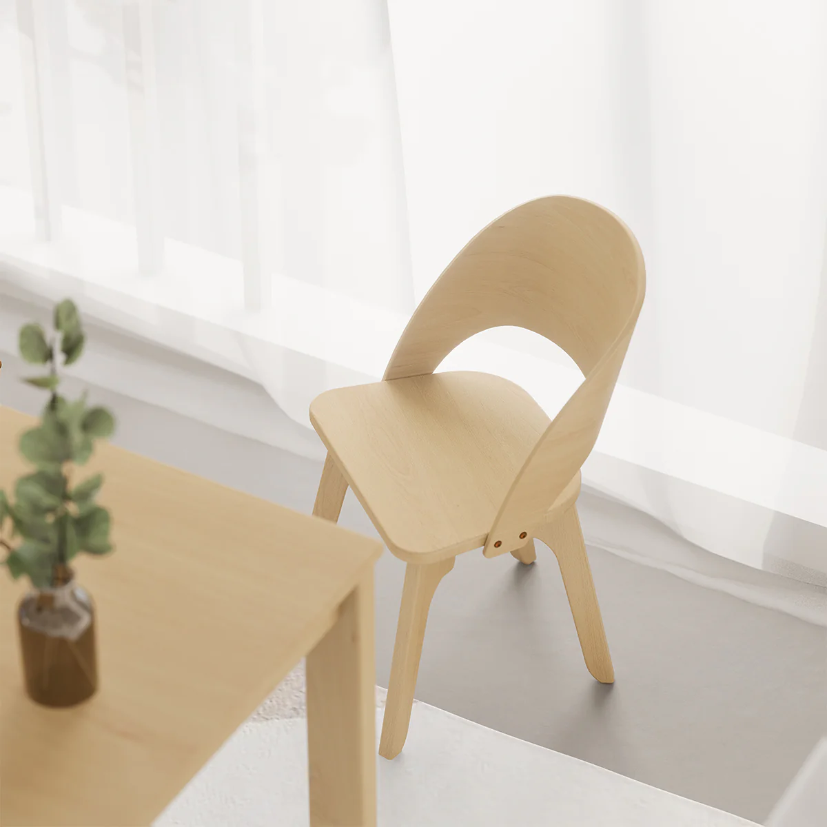 Ballet Curved Dining Chair - Image 10