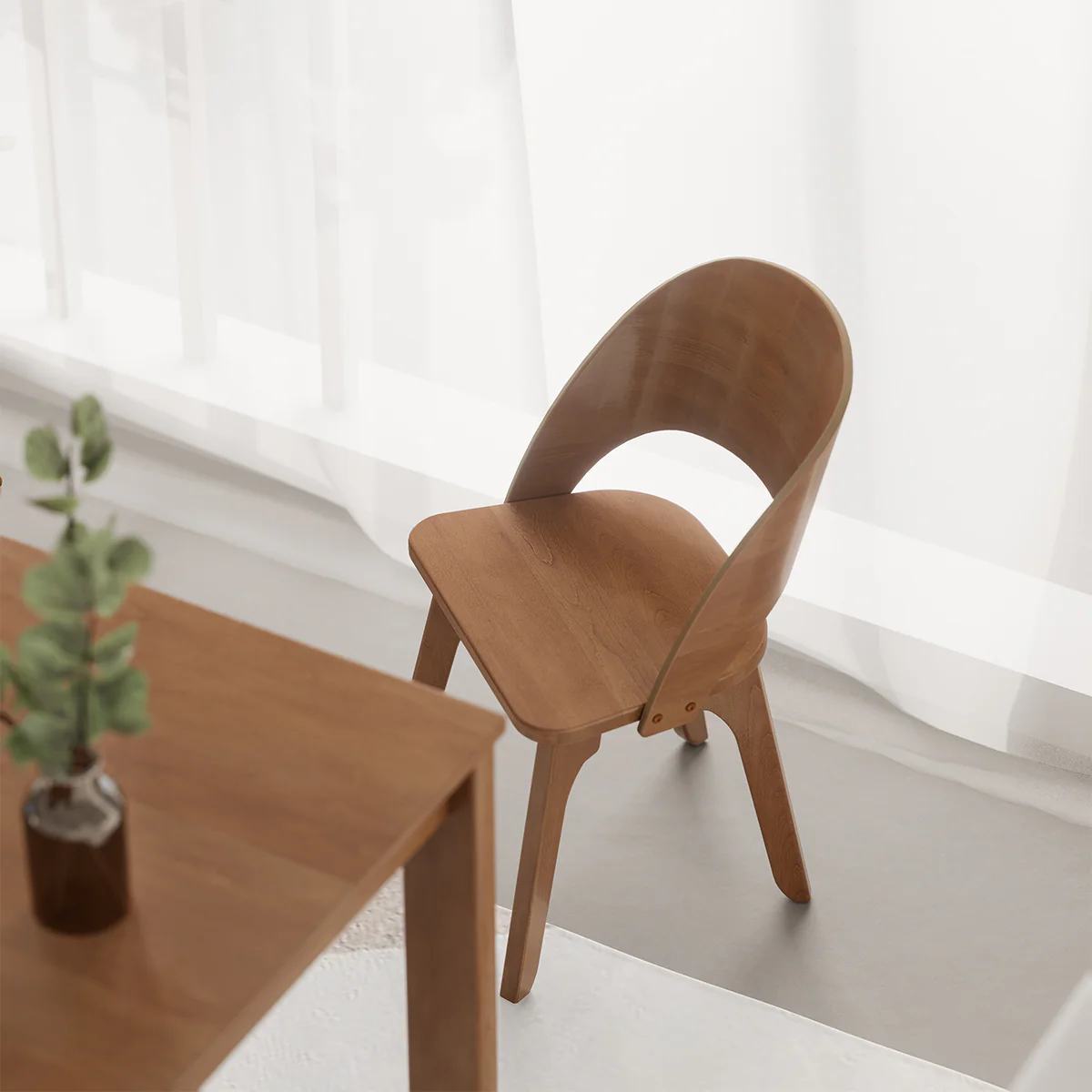 Ballet Curved Dining Chair - Image 3