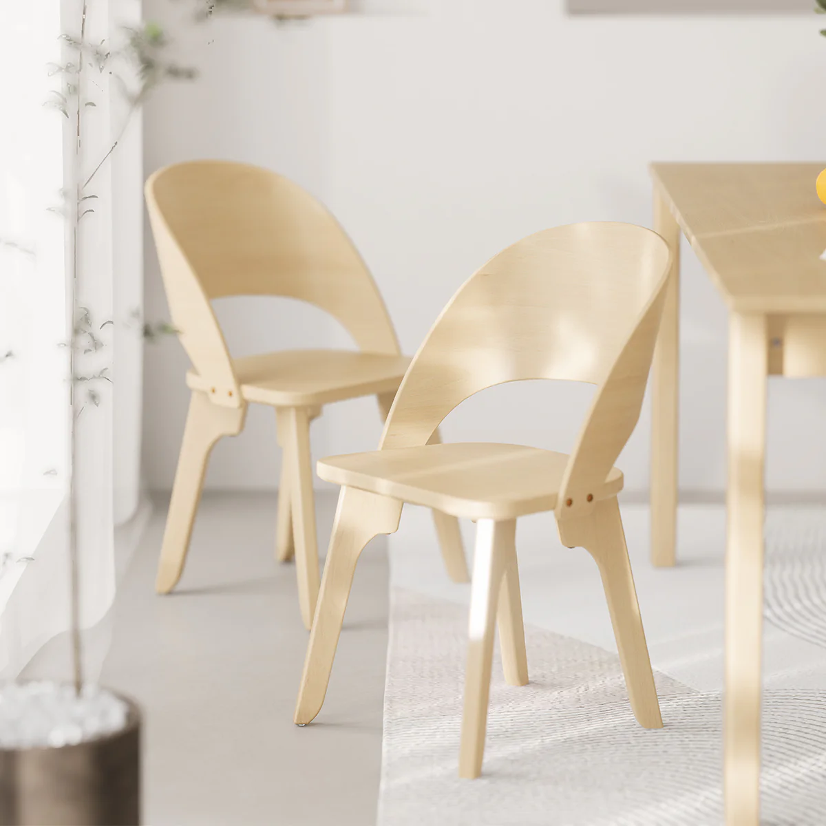 Ballet Curved Dining Chair - Image 6