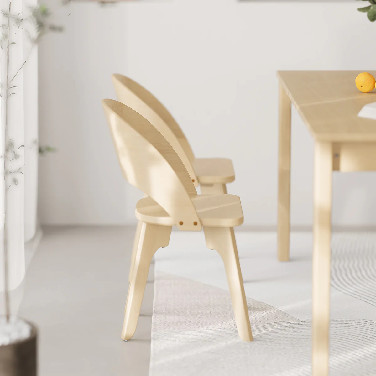 Ballet Curved Dining Chair - Image 9