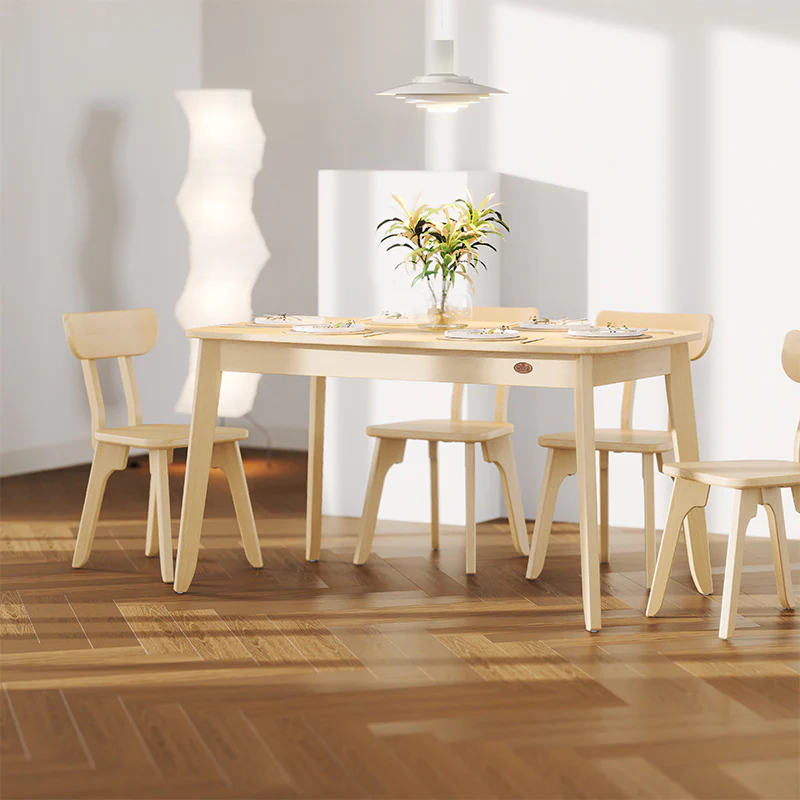 Ballet Dining Table (1.4m) with 4 Chairs Package