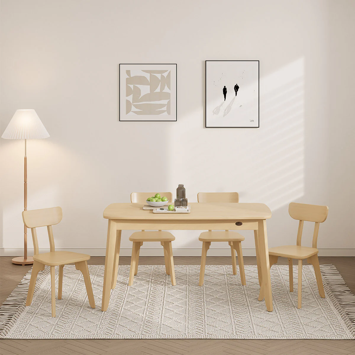 Ballet Dining Table (1.4m) with 4 Chairs Package - Image 4