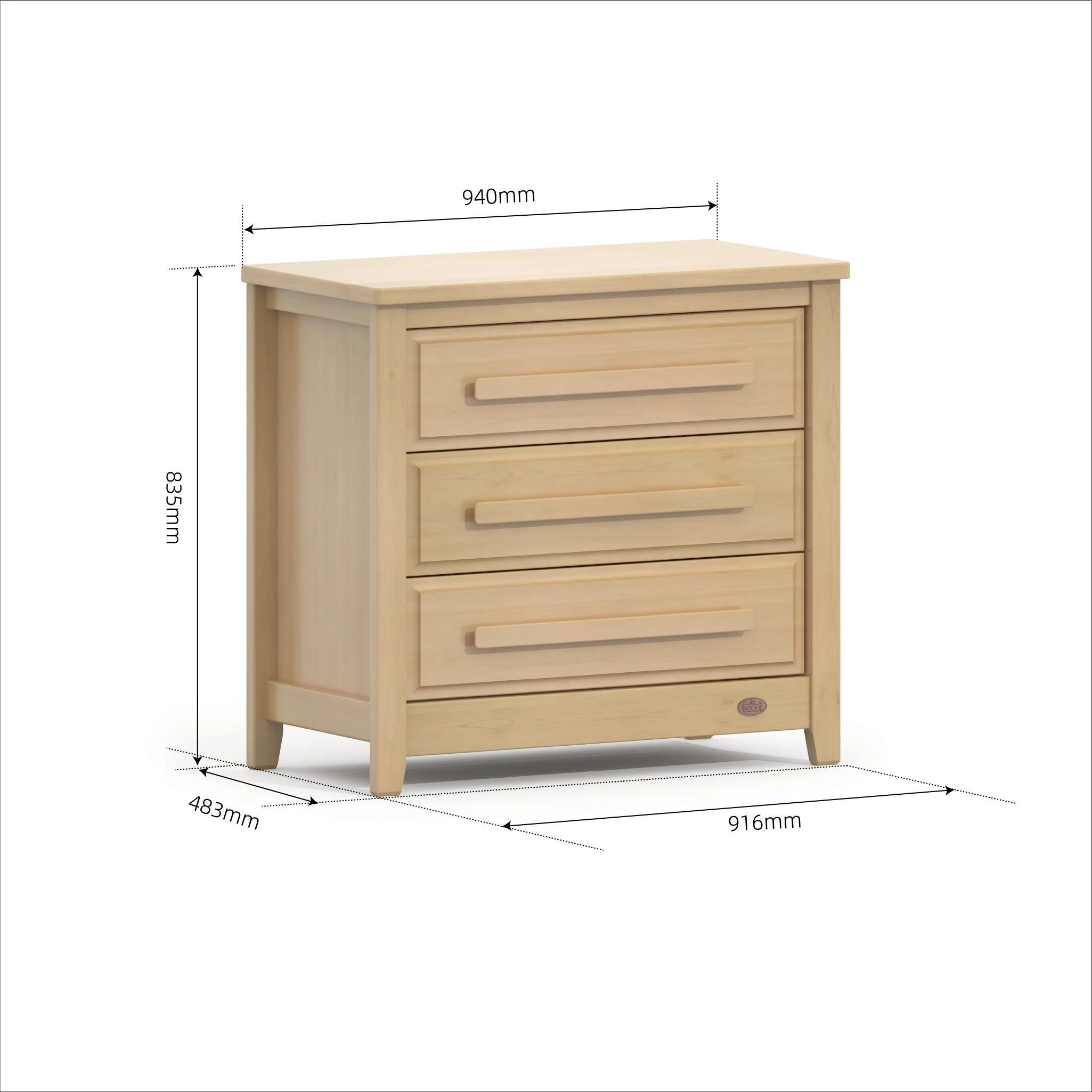 BK Linear 3 Drawer Chest (WAREHOUSE COLLECTION ONLY) (Clearance) - Image 2
