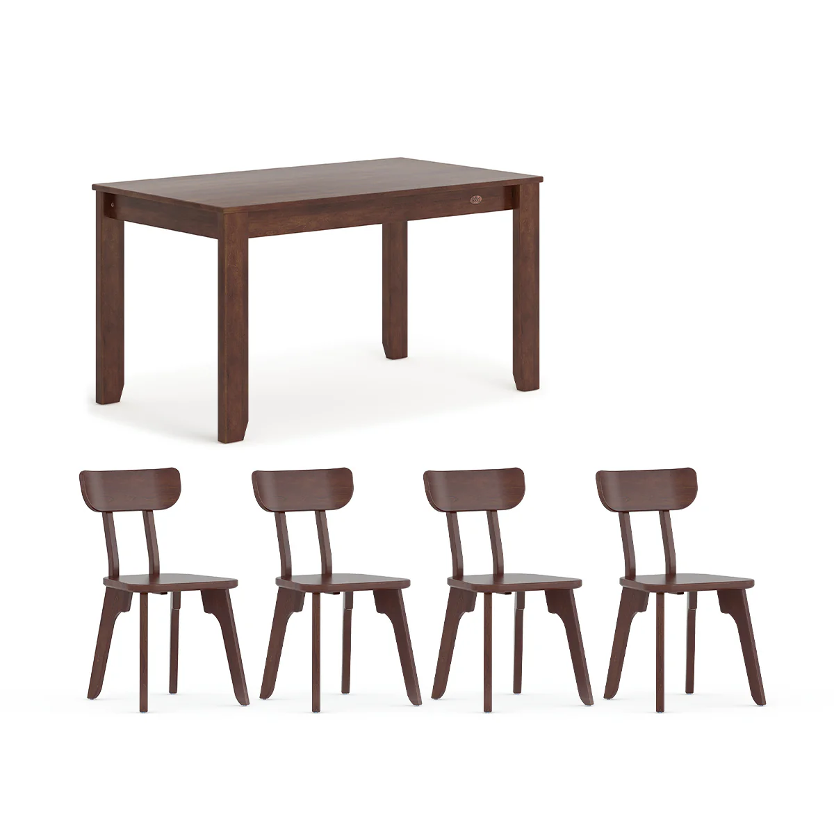 Block Dining Table (1.4m) with 4 Chairs Package - Image 4