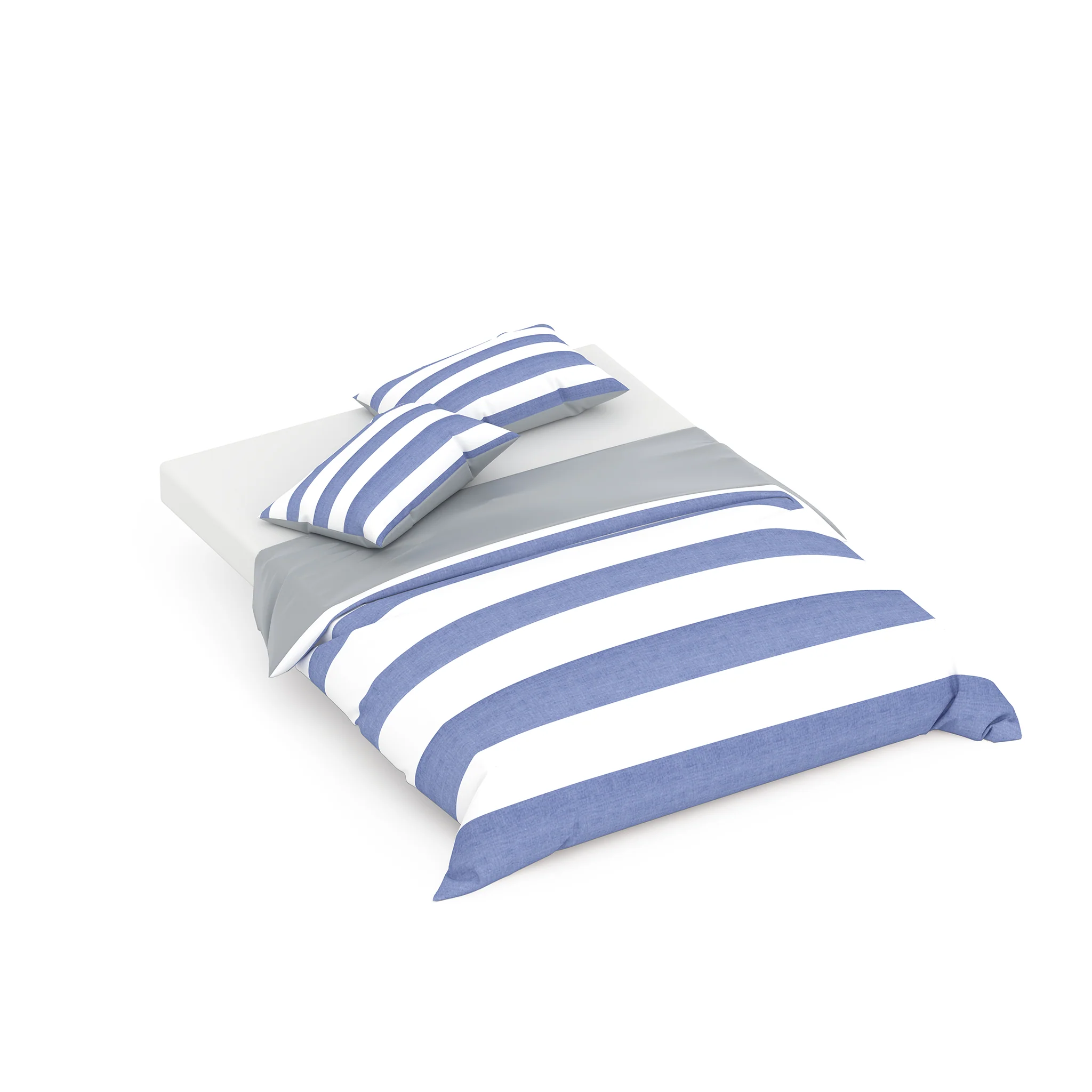 Blue Stripe Queen Quilt Cover Set - Image 3