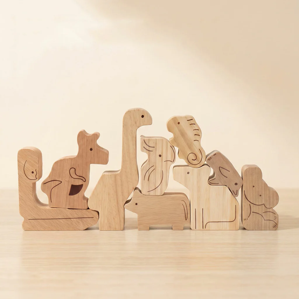 Aussie Animal Stacking Blocks - Natural - Image 3