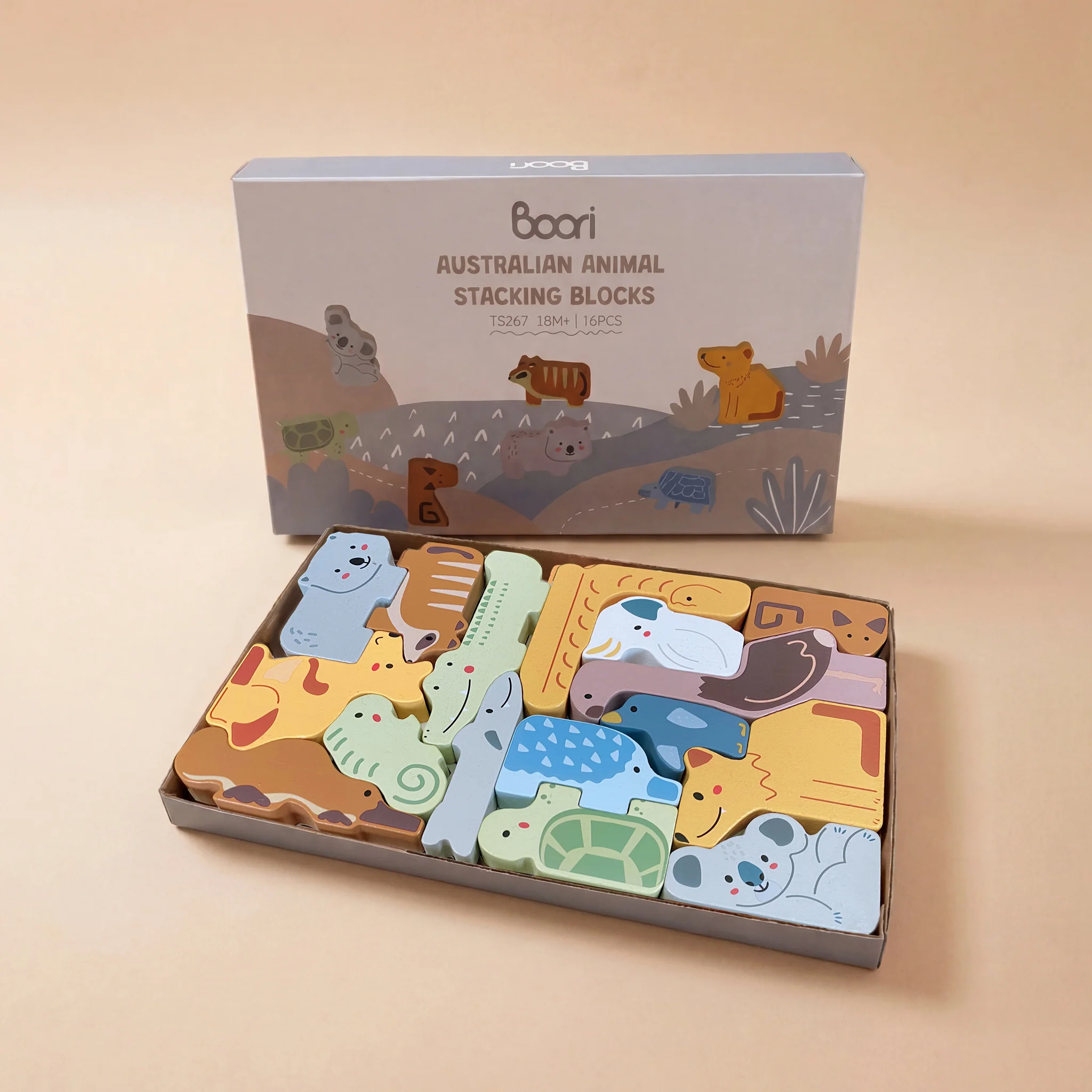Aussie Animal Stacking Blocks - Coloured - Image 2