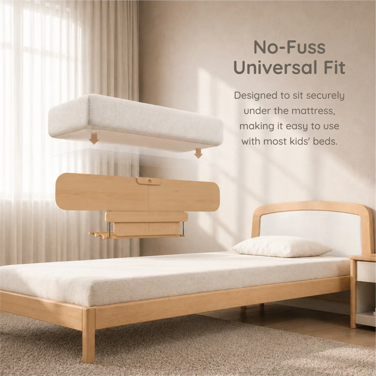 Long Height Adjustable Kids Bed Guard Panel - Image 5