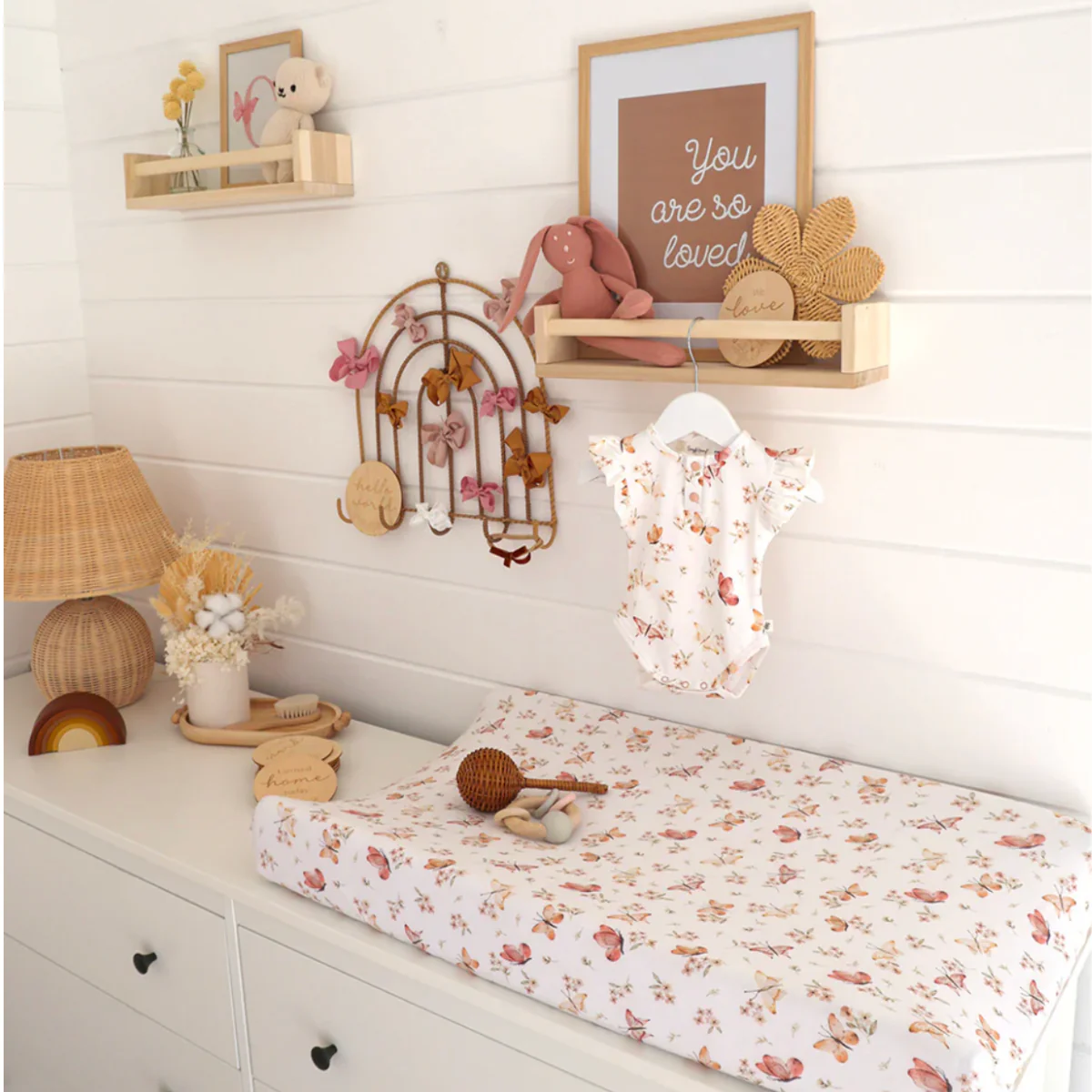 Butterfly Organic Bassinet Sheet /Change Pad Cover - Image 2