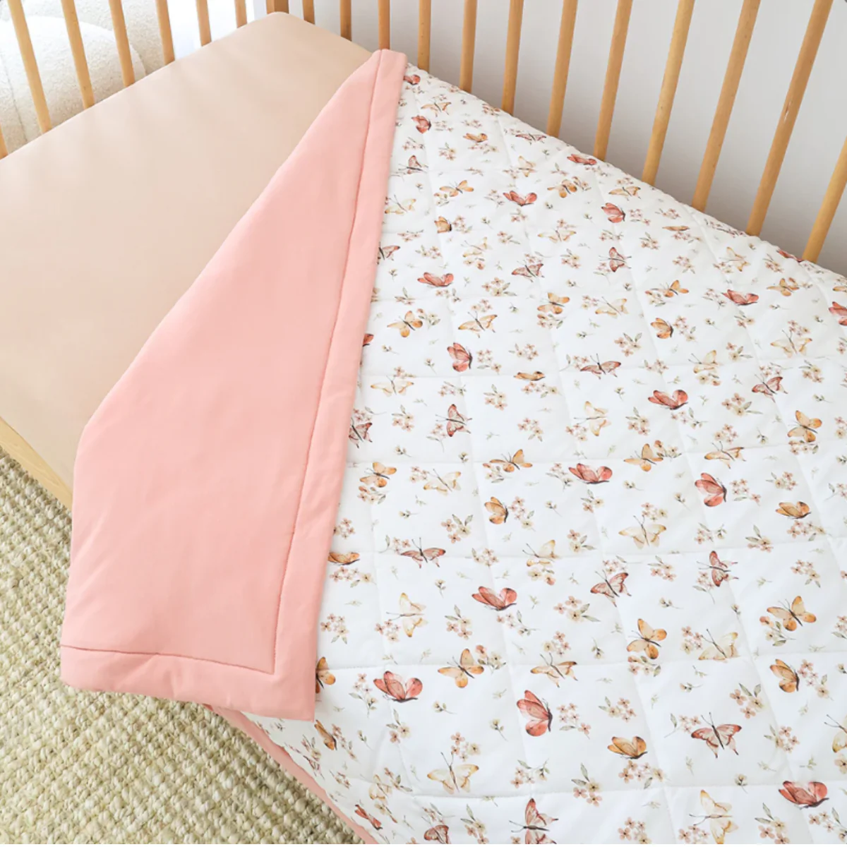 Butterfly Organic Cotton Cot Comforter - Image 2