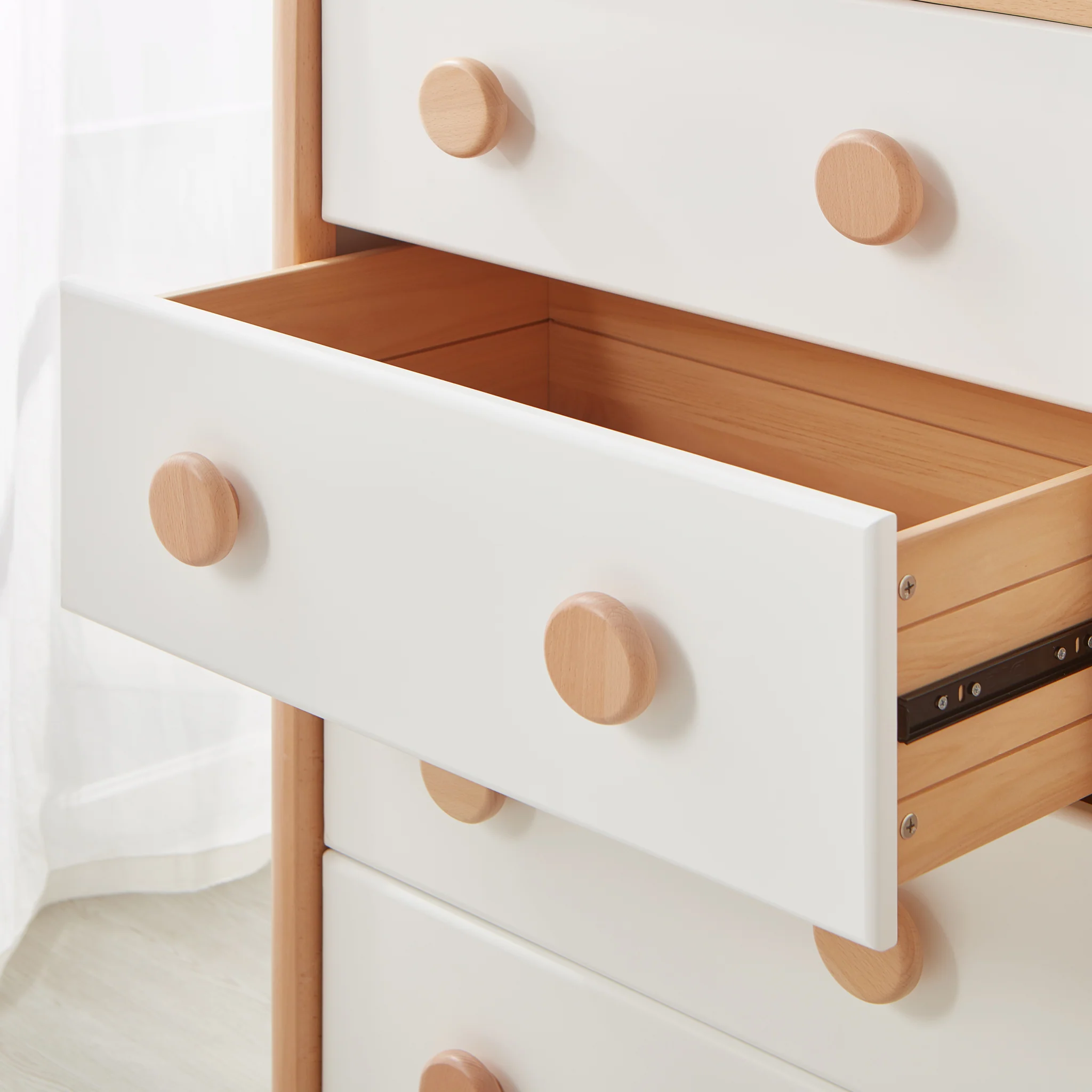 Byron 4 Drawer Chest | Scandi Nursery Dresser - Image 5