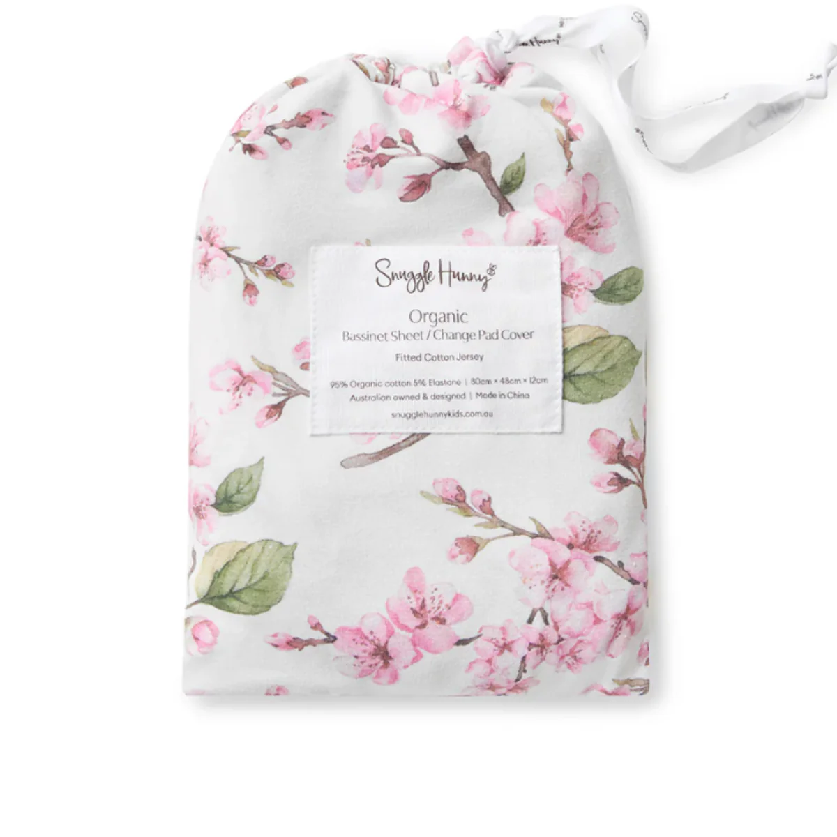 Cherry Blossom Organic Bassinet Sheet / Change Pad Cover - Image 7