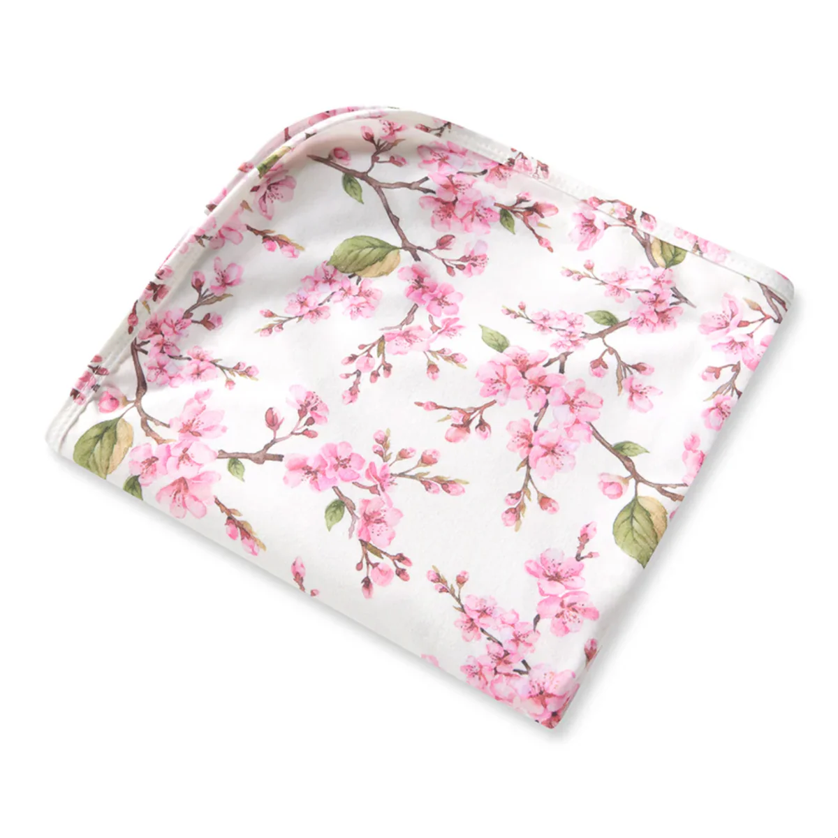 Cherry Blossom Organic Jersey Wrap & Topknot Set - Image 3