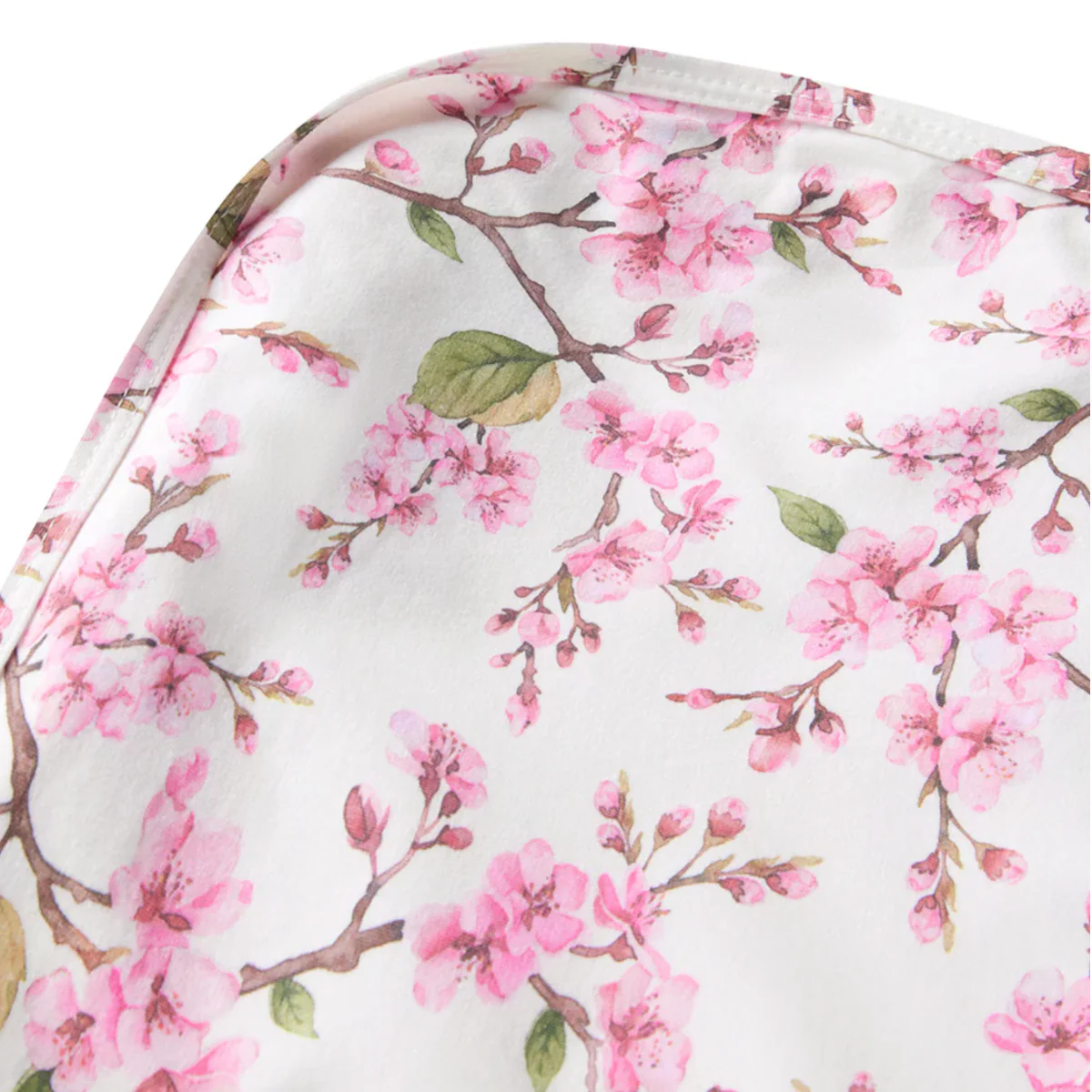 Cherry Blossom Organic Jersey Wrap & Topknot Set - Image 4