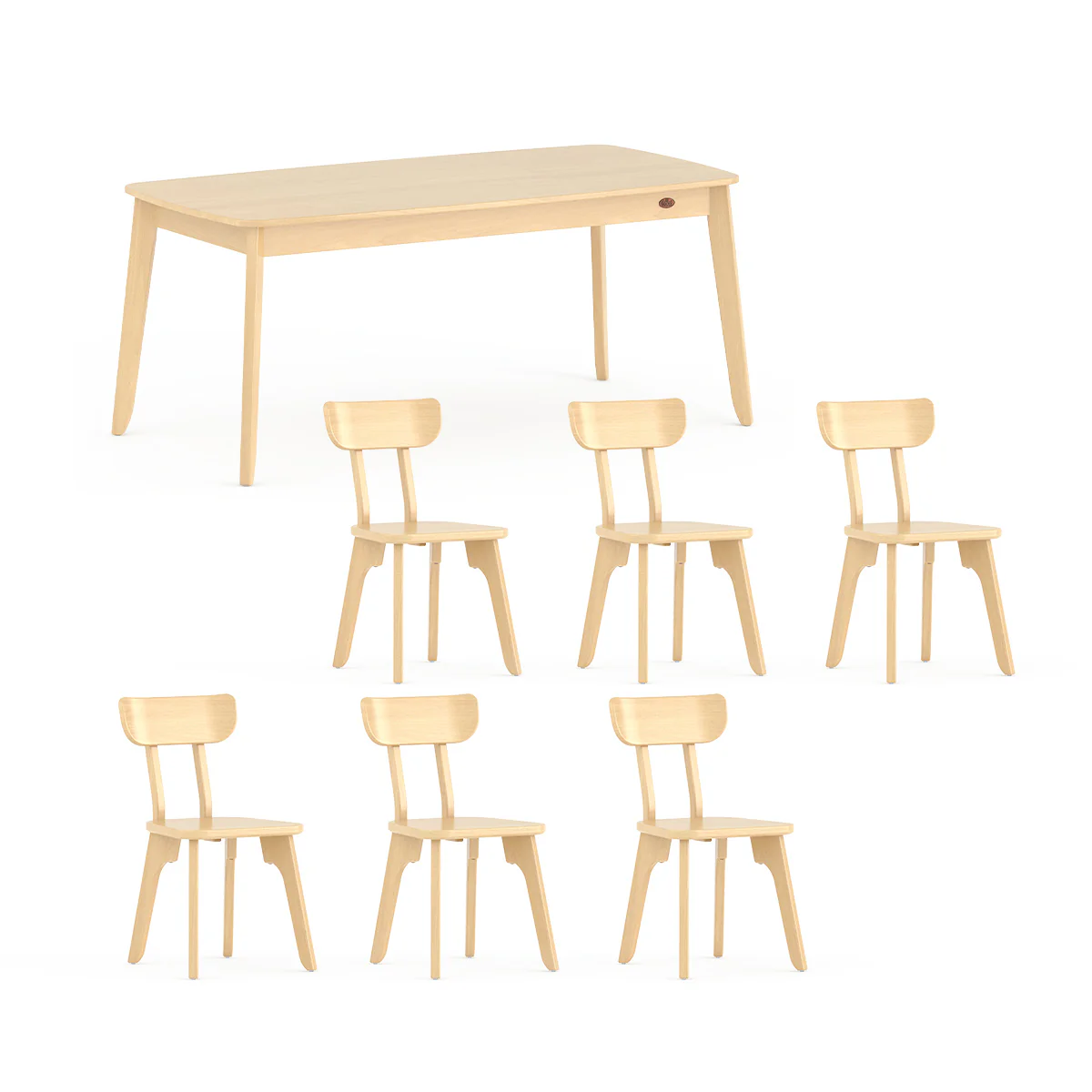 Ballet Dining Table (1.8m) with 6 Chairs Package - Image 13