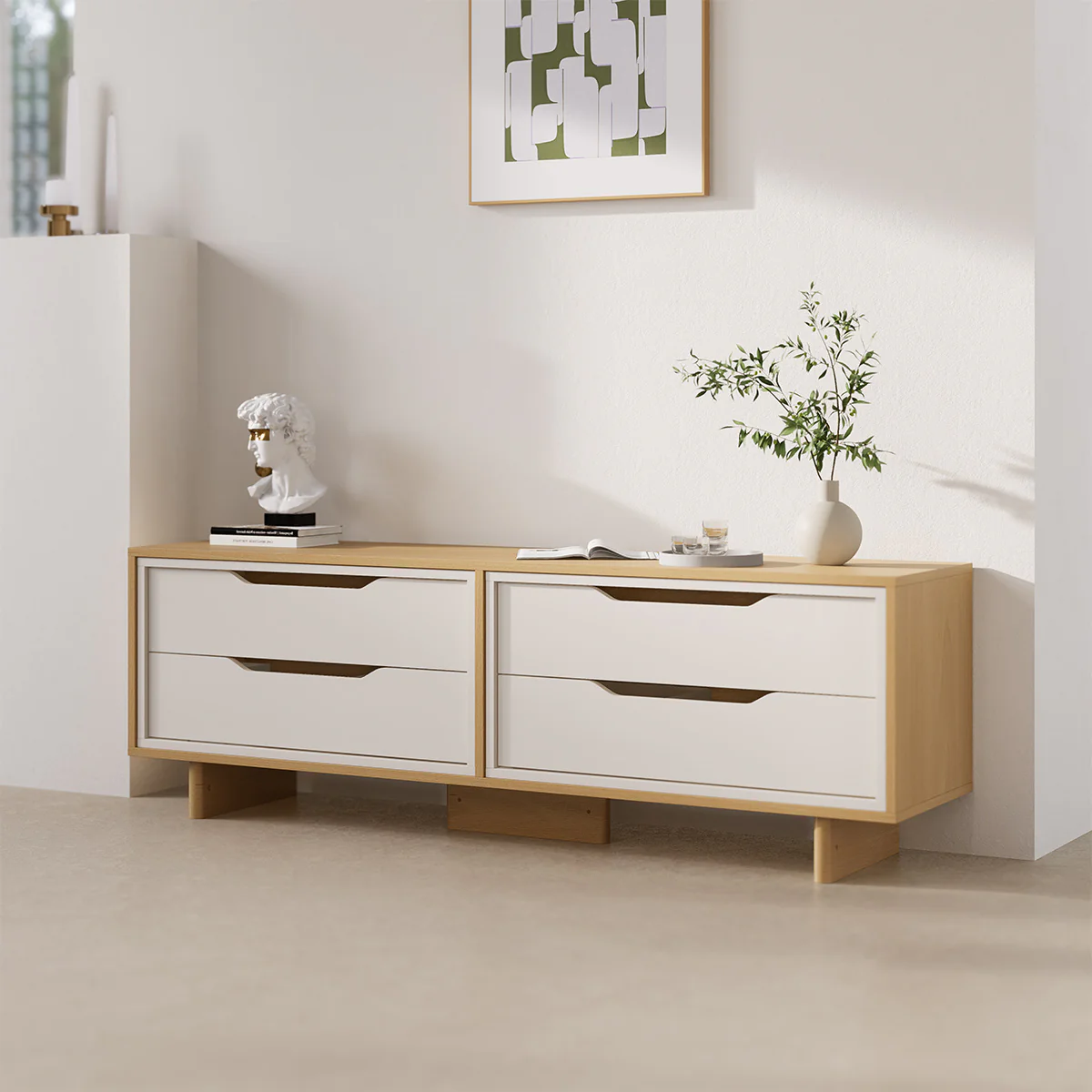 Entertainment Unit (1.66m) + 4 Drawers - Image 2