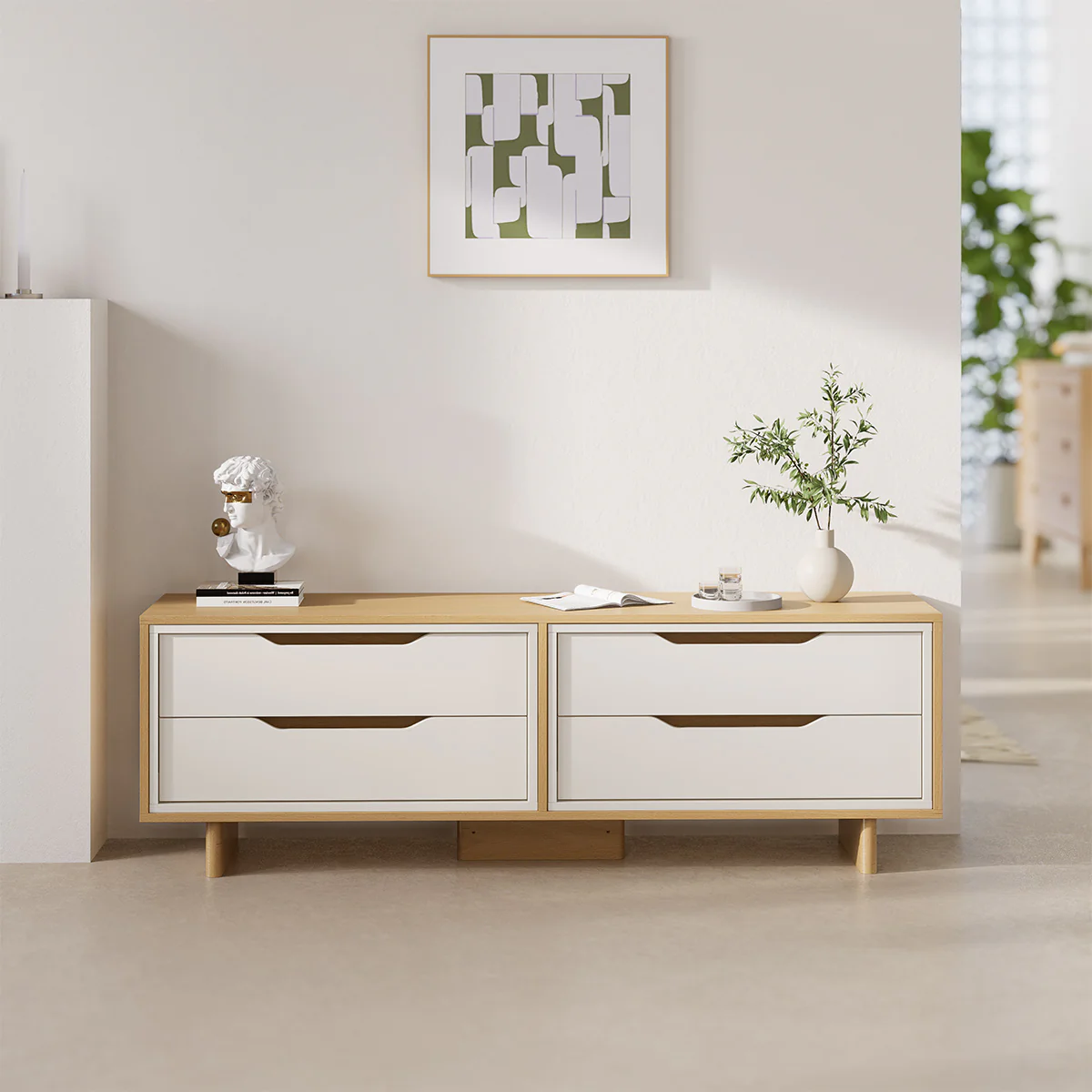 Entertainment Unit (1.66m) + 4 Drawers - Image 4