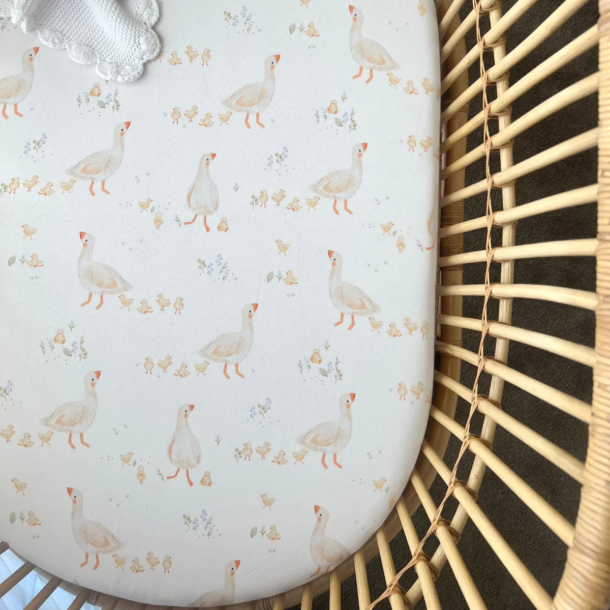 Cuddle Bug Cot Fitted Sheet - Goosey Gander - Image 2