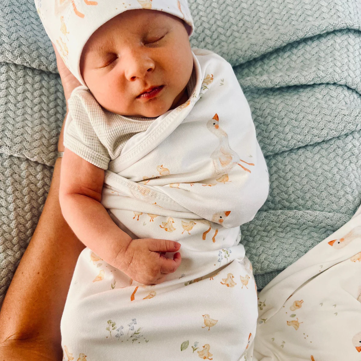 Cuddle Bug Bamboo Muslin Wrap - Goosey Gander - Image 4