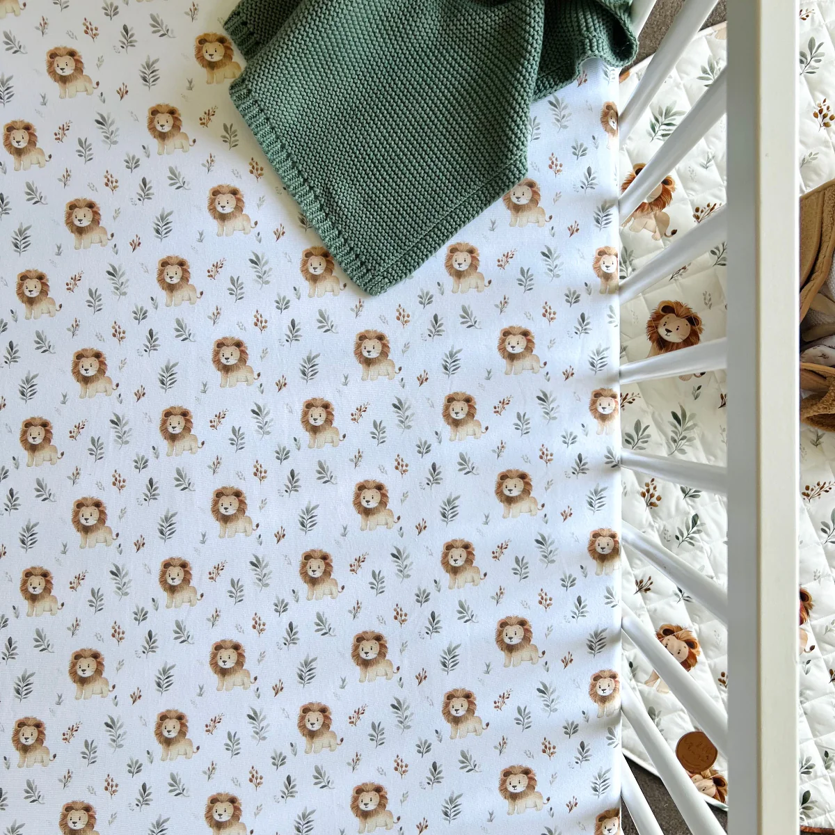 Cuddle Bug Cot Fitted Sheet - Leo Lion