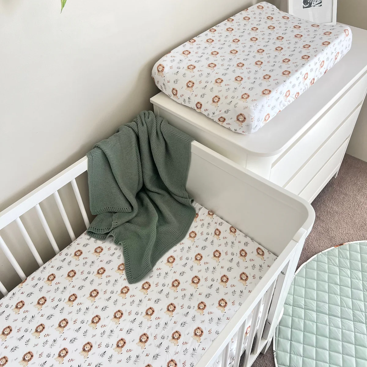 Cuddle Bug Cot Fitted Sheet - Leo Lion - Image 2