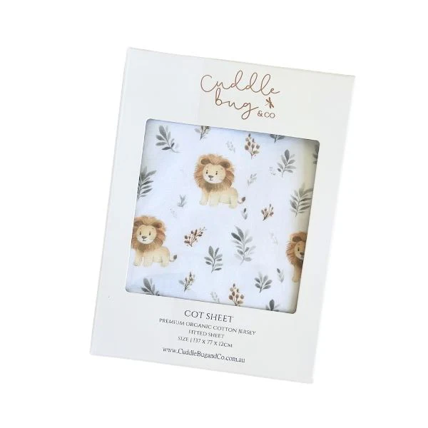 Cuddle Bug Cot Fitted Sheet - Leo Lion - Image 4