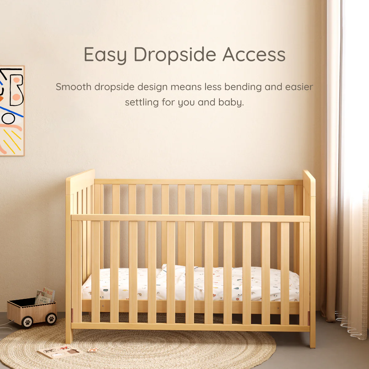 Daintree Baby Cot - Dropside - Image 4