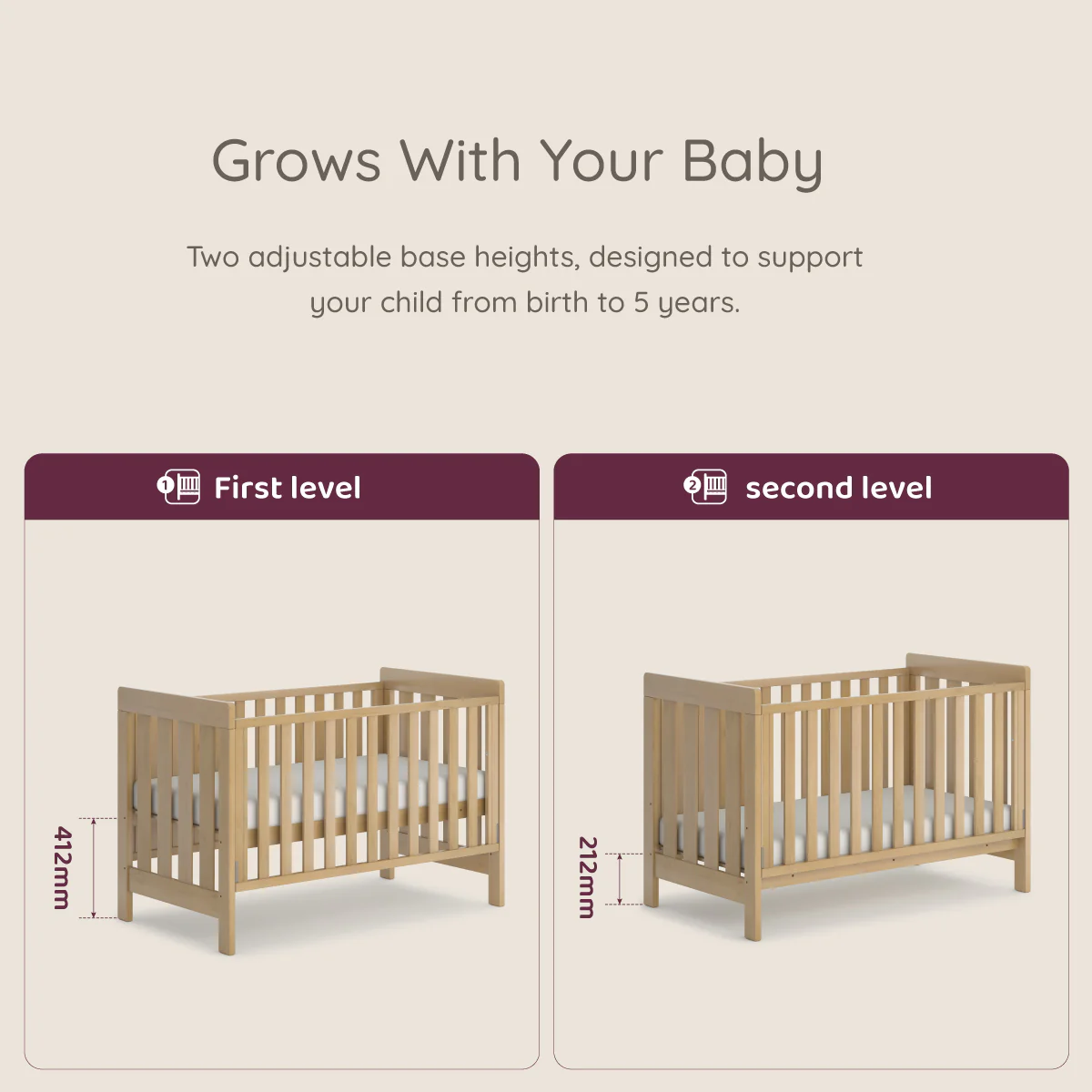 Daintree Baby Cot - Dropside - Image 5
