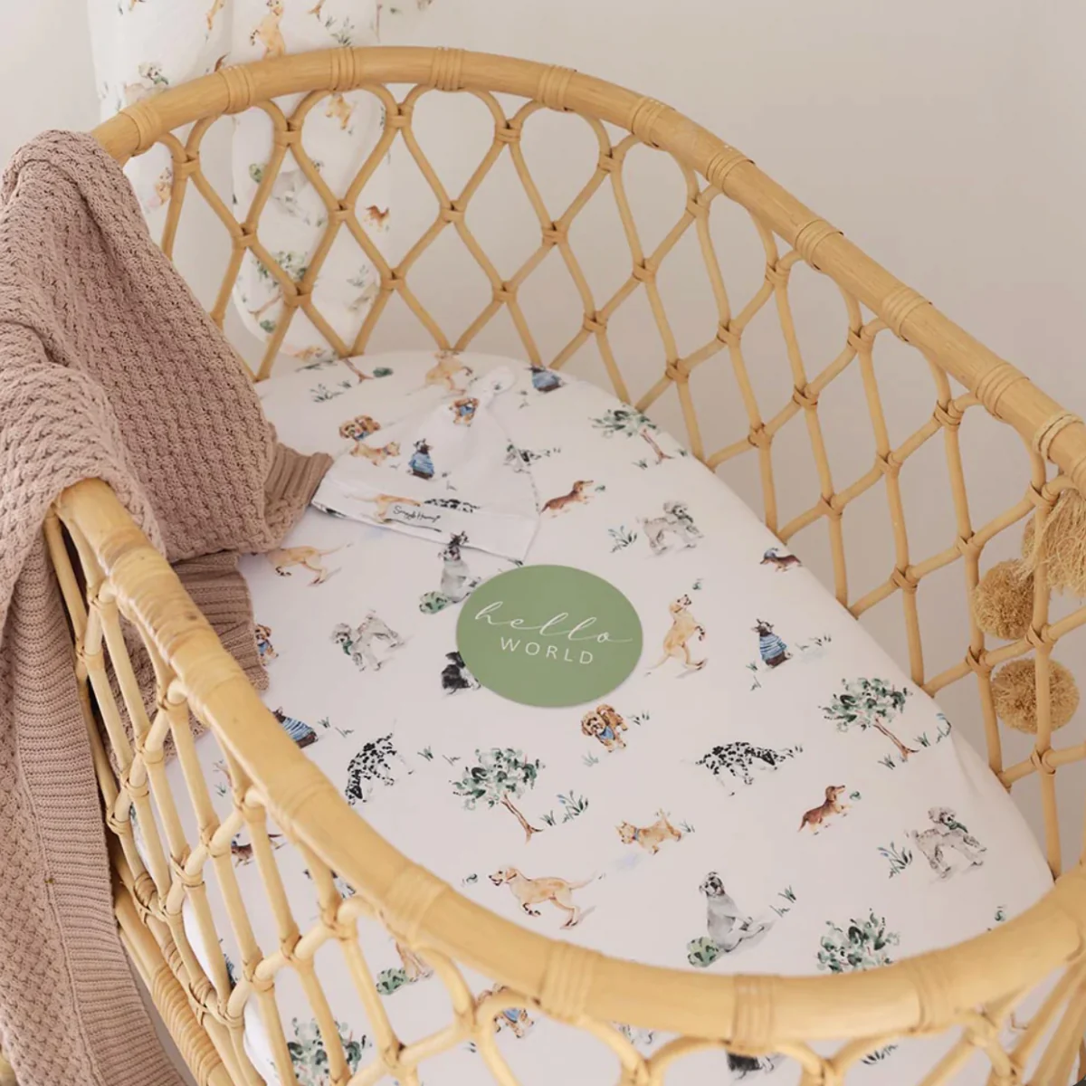 Dog Park Organic Bassinet Sheet /Change Pad Cover - Image 2