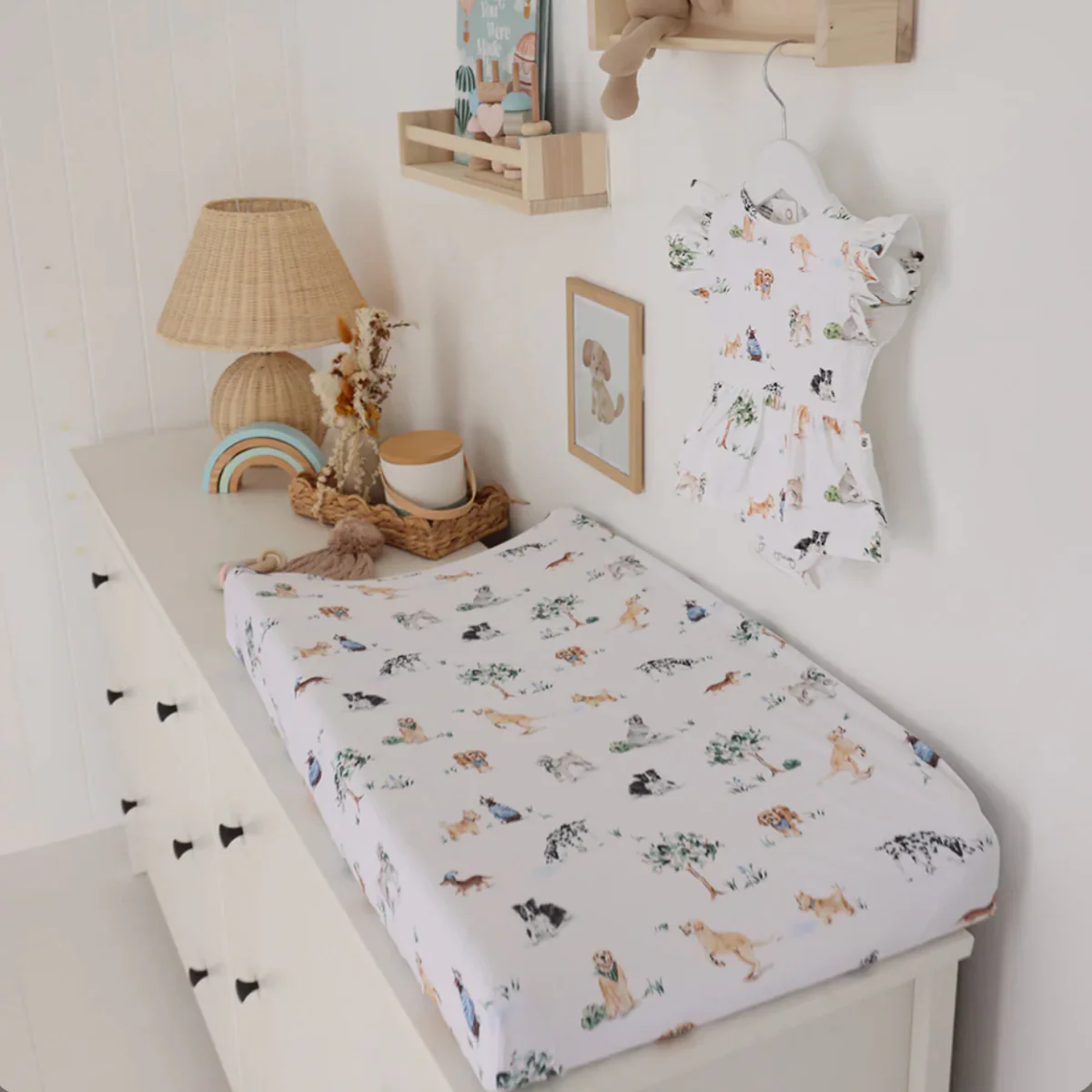 Dog Park Organic Bassinet Sheet /Change Pad Cover - Image 3