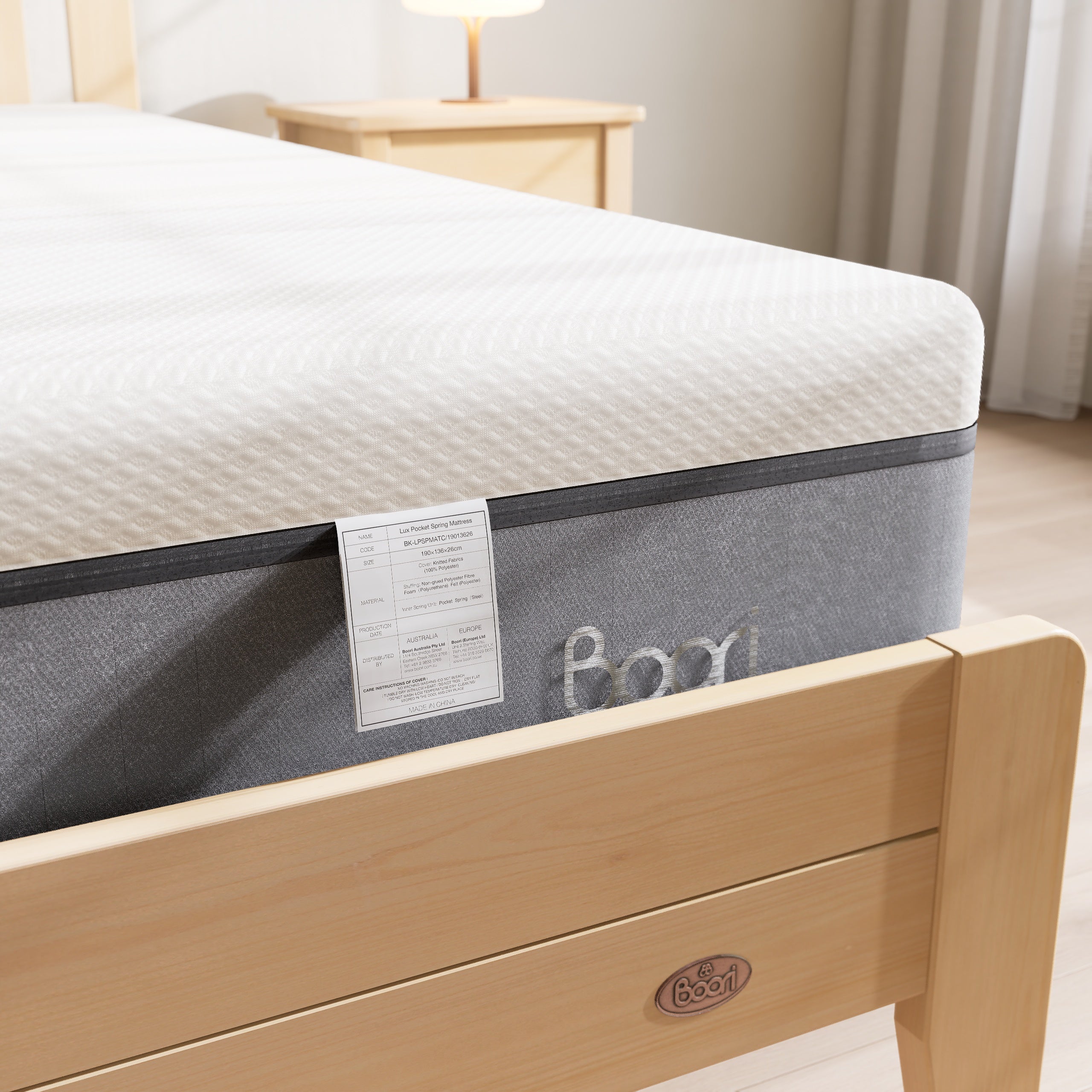 Double Lux Pocket Spring Mattress 190 x 136 x 26cm - Image 11