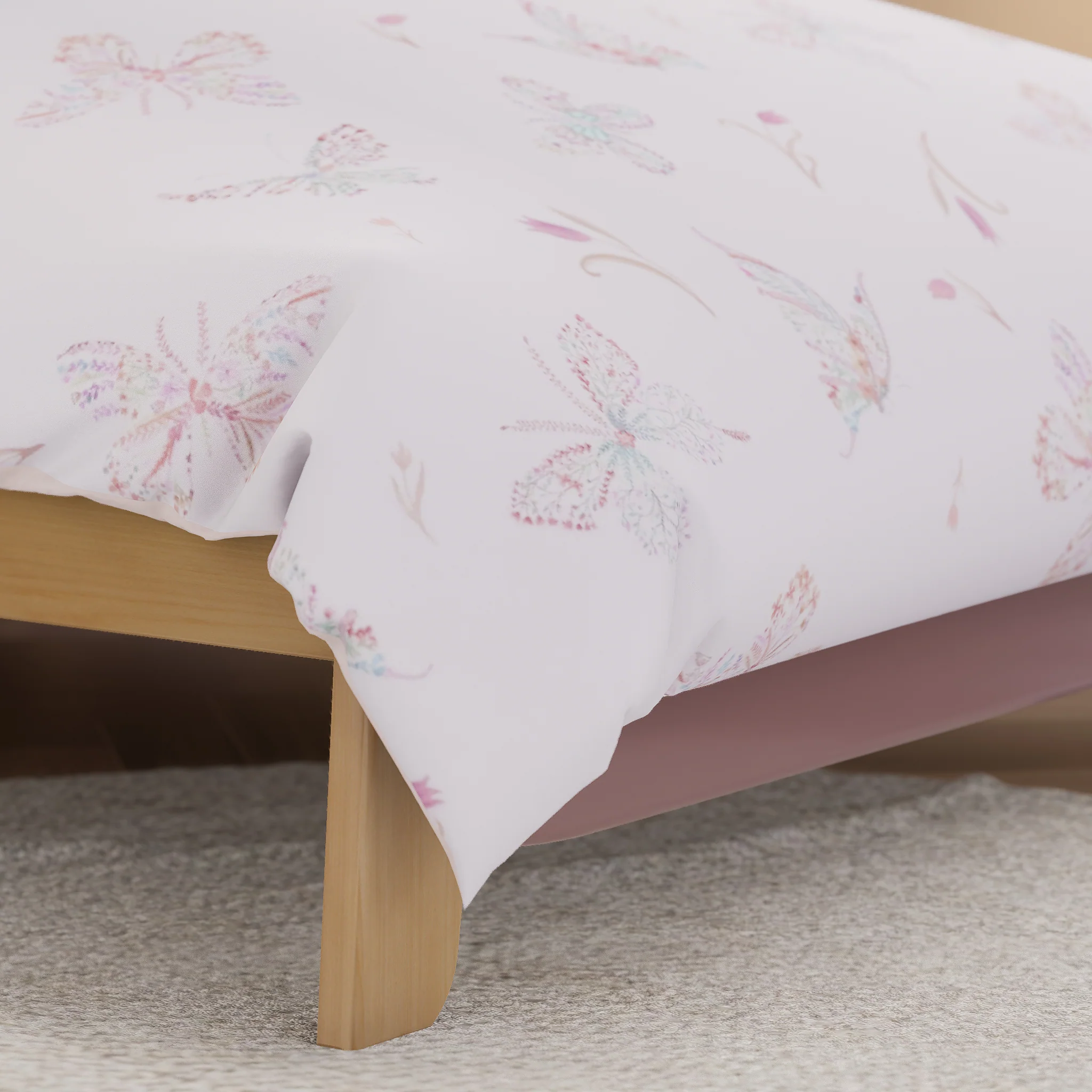 Dreamy Butterfly Double Quilt Cover Set - Image 4