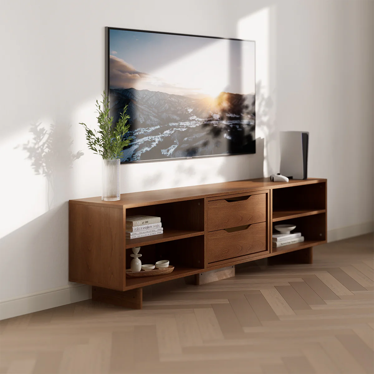 Entertainment Unit (1.88m) + 2 Drawers - Image 5