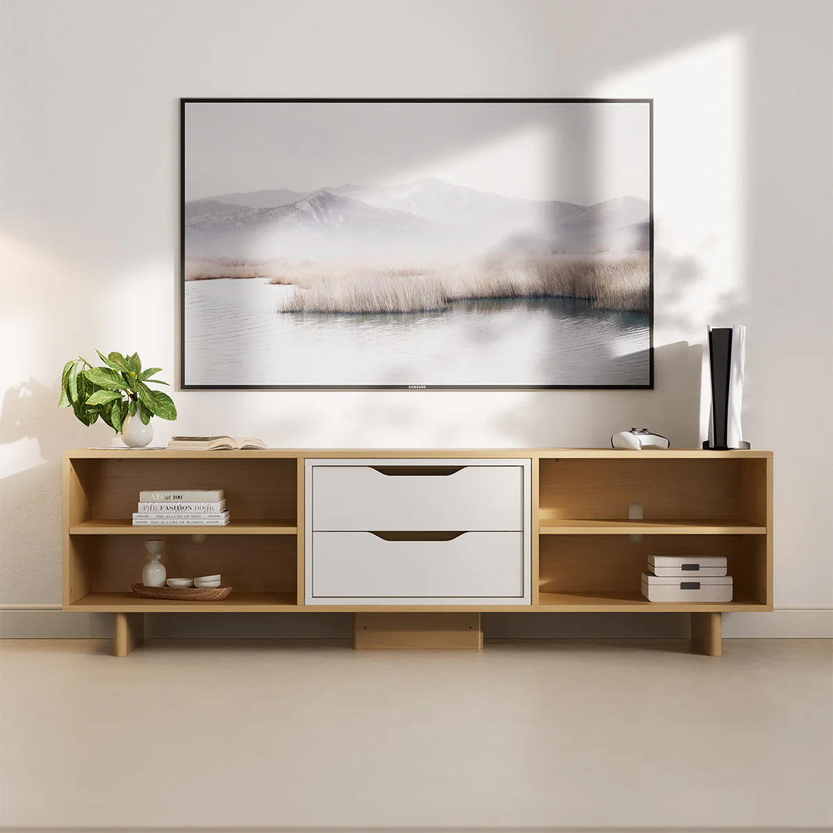 Entertainment Unit (1.88m) + 2 Drawers - Image 6
