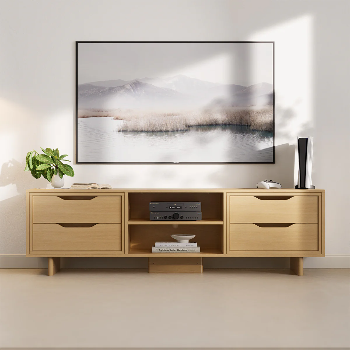 Entertainment Unit (1.88m) + 4 Drawers