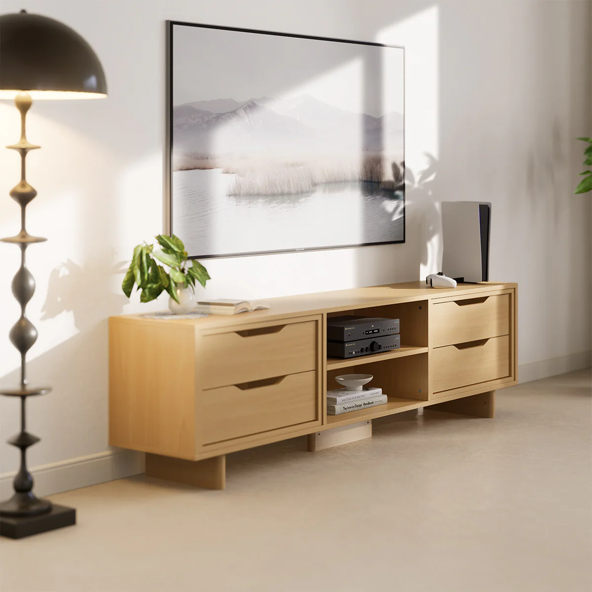 Entertainment Unit (1.88m) + 4 Drawers - Image 3