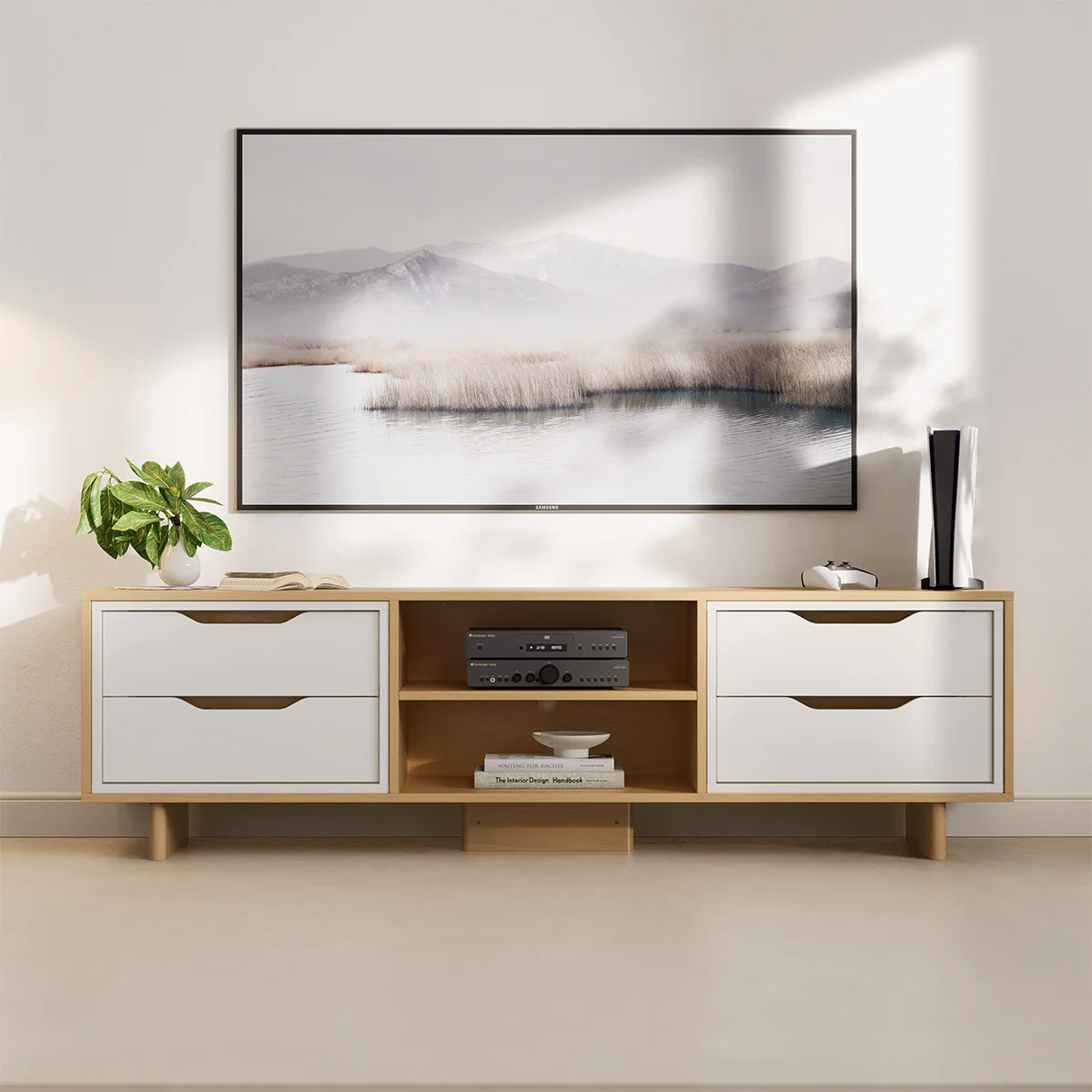 Entertainment Unit (1.88m) + 4 Drawers - Image 4