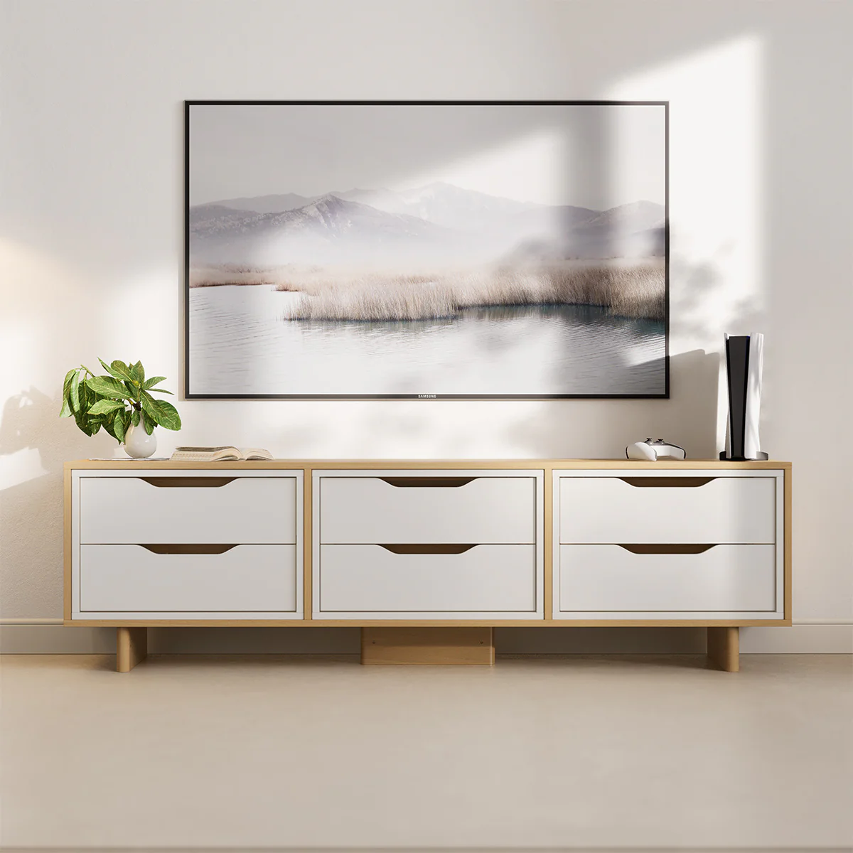 Entertainment Unit (1.88m) + 6 Drawers