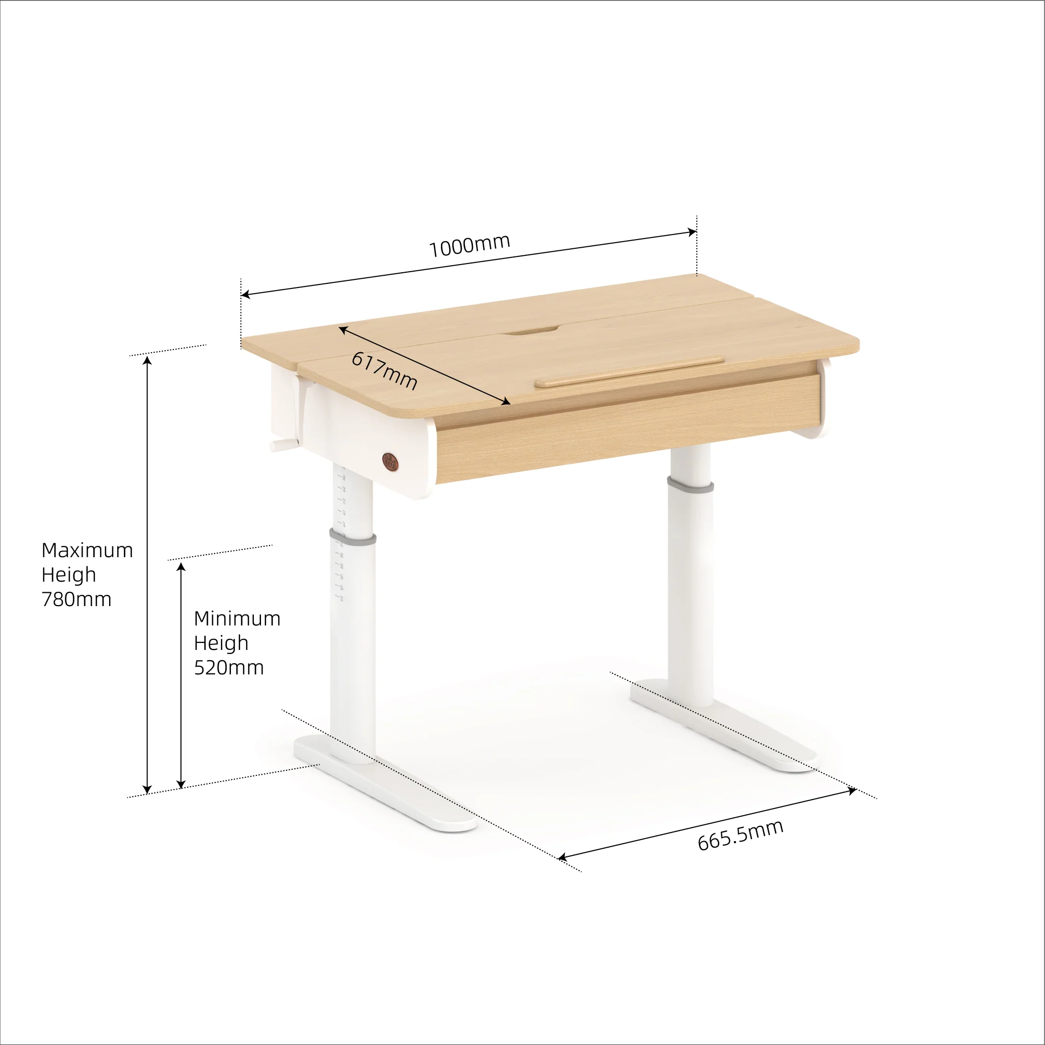 Ergonomic Desk (100cm) - Image 2