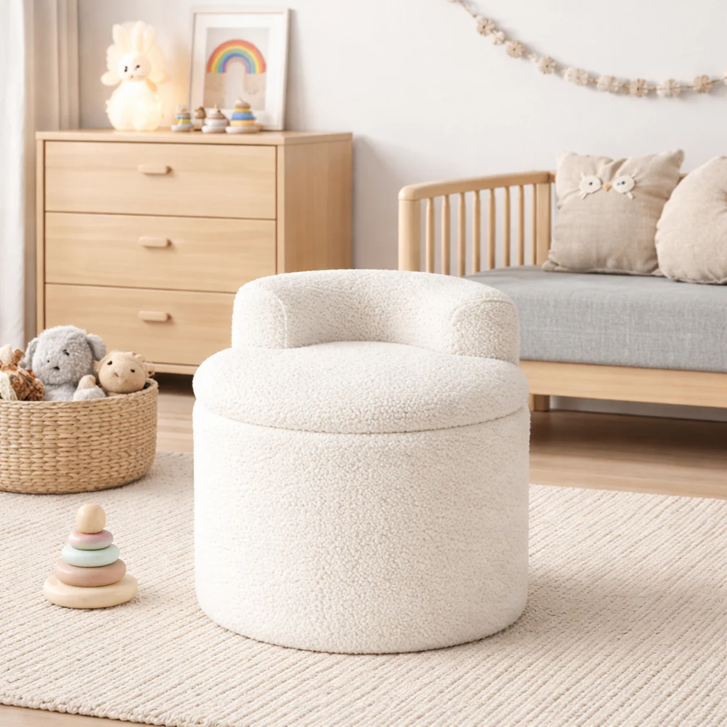 Jiggle & Giggle Boucle Kids Storage Chair