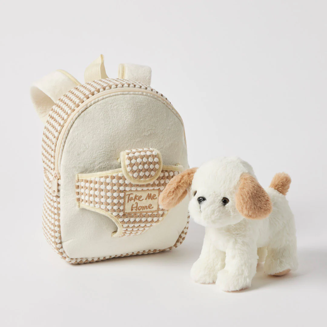 Jiggle & Giggle Plush Puppy Take-Me-Home Backpack