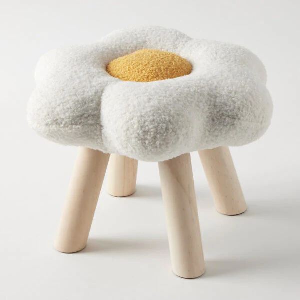 Jiggle & Giggle Sunny Side Up Boucle Kids Stool - Image 2