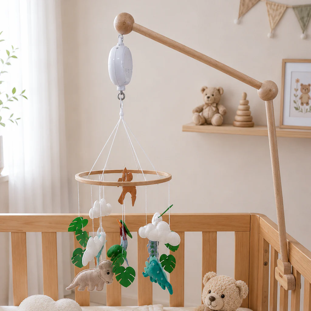 Jurassic Friends Musical Baby Mobile
